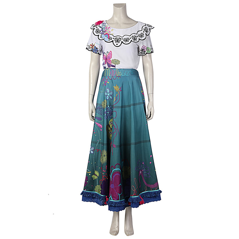 Encanto Cosplay Mirabel Madrigal Costume Fairy Tale Princess Magical Dress For Girls Women - Image 4