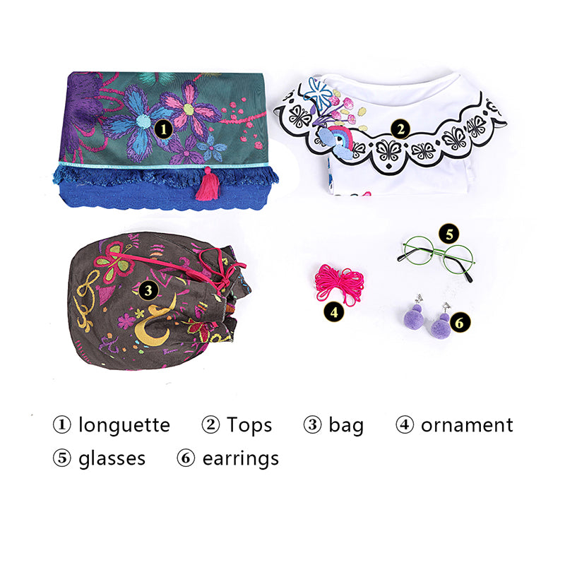 Encanto Cosplay Mirabel Madrigal Costume Fairy Tale Princess Magical Dress For Girls Women - Image 5