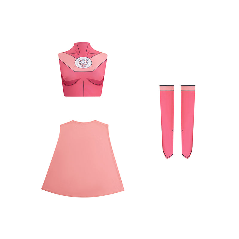 Invincible Atom Eve Cosplay Costume Halloween Pink Jumpsuit - Image 8