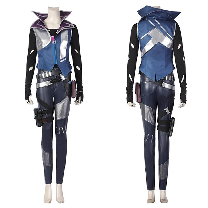 Valorant Fade Cosplay Costume Game Valorant Battle Outfit Halloween Party Suit - Image 11