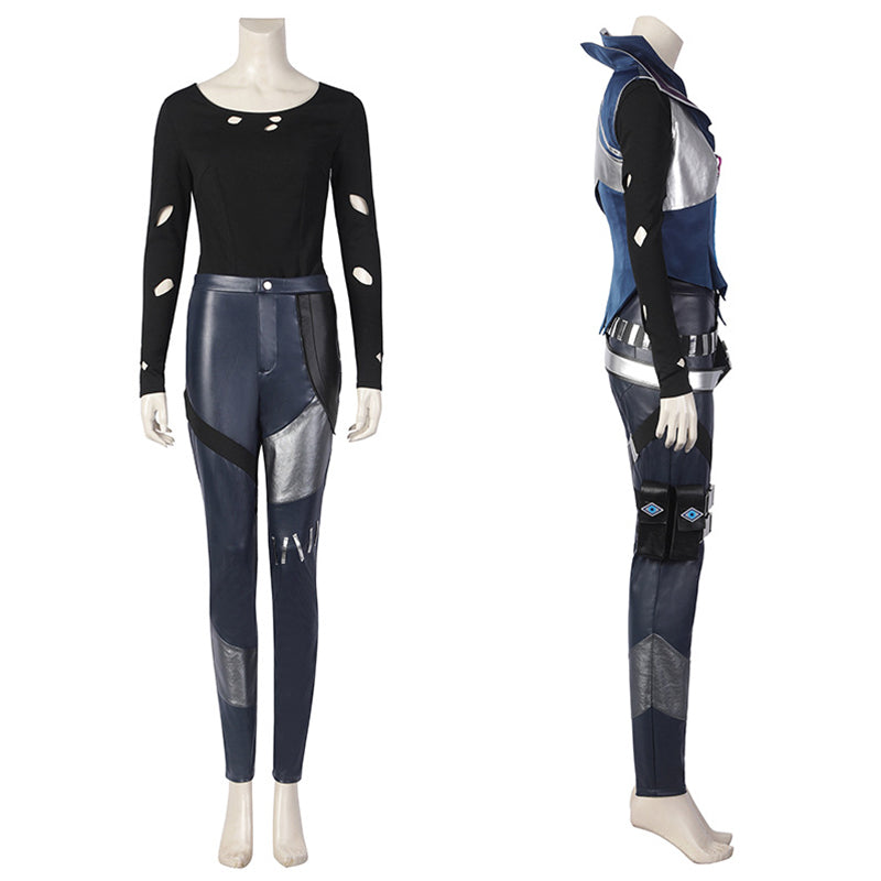 Valorant Fade Cosplay Costume Game Valorant Battle Outfit Halloween Party Suit - Image 14