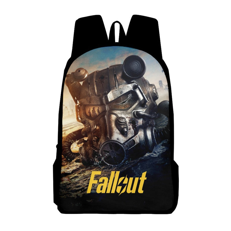Fallout Backpack Vault Boy School Bag Teenage Hiking BookBag Halloween 3D Printed Backpack - Image 12
