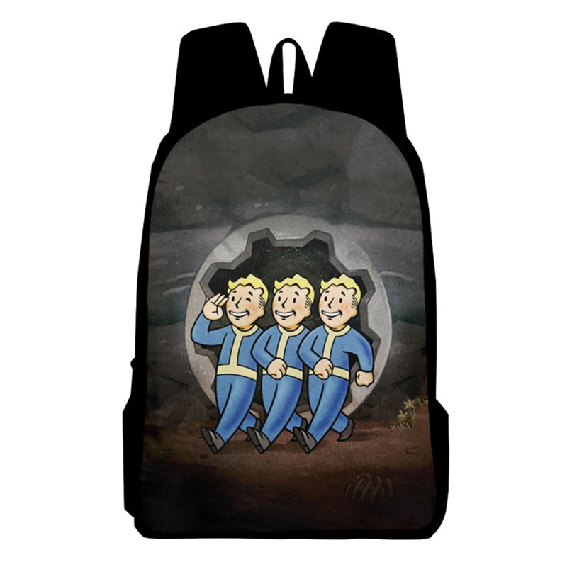 Fallout Backpack Vault Boy School Bag Teenage Hiking BookBag Halloween 3D Printed Backpack - Image 7