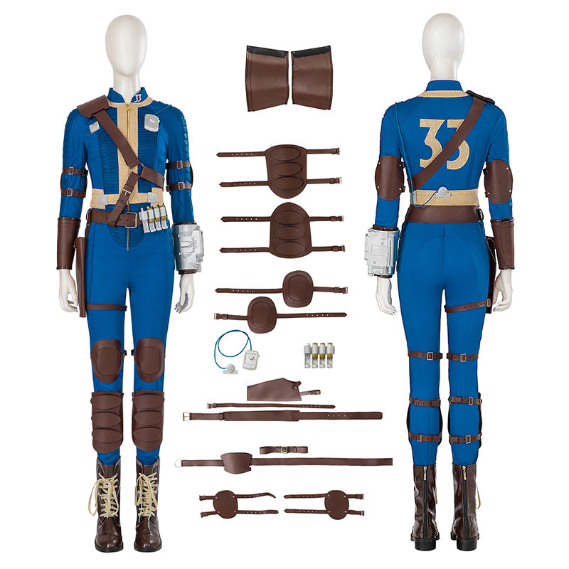 Fallout Lucy Cosplay Vault 33 Suit Fallout Vault Dweller Costume Halloween Party Suit