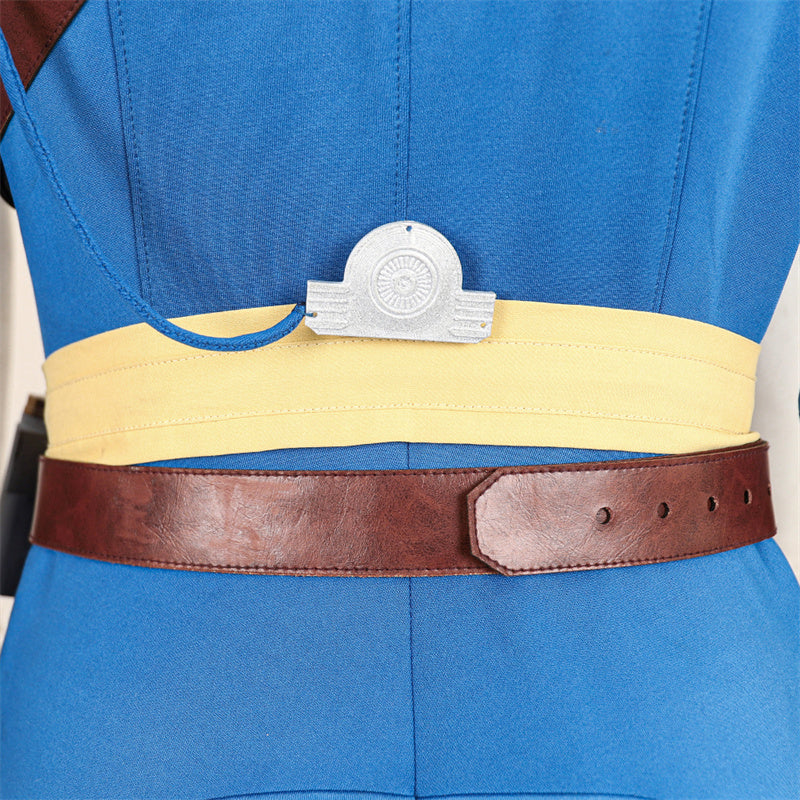Female Fallout Lucy Cosplay Costume Vault 33 Jumpsuit Vault Dweller Blue Uniform - Image 18