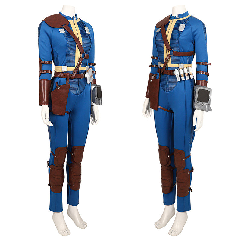 Female Fallout Lucy Cosplay Costume Vault 33 Jumpsuit Vault Dweller Blue Uniform - Image 5