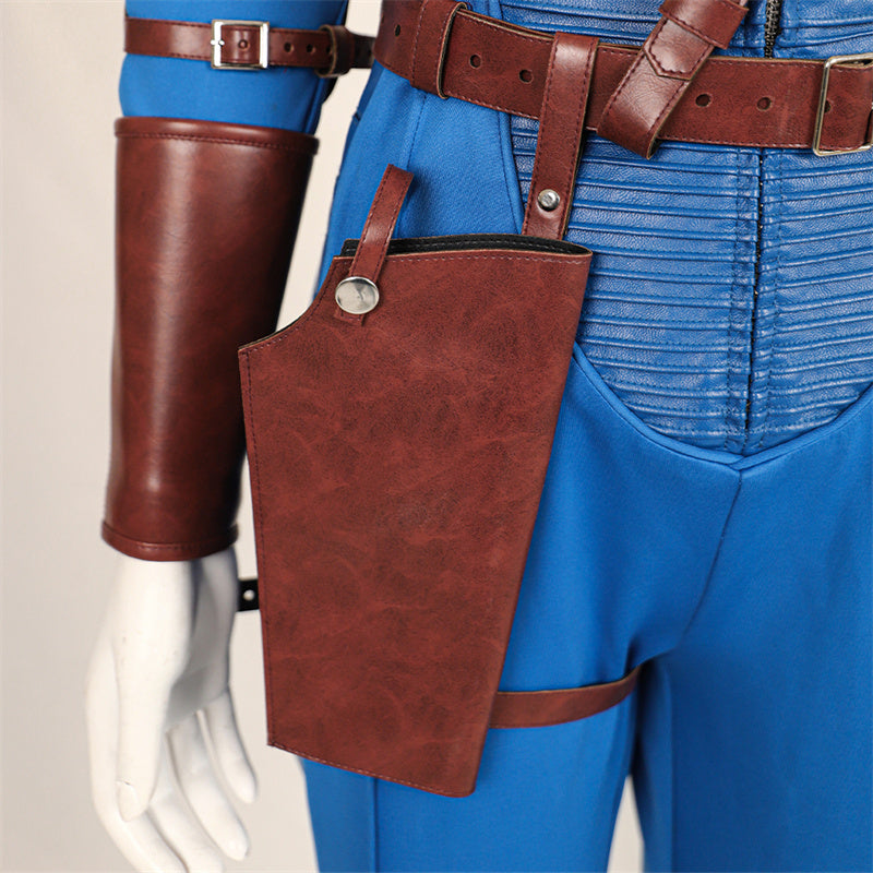 Female Fallout Lucy Cosplay Costume Vault 33 Jumpsuit Vault Dweller Blue Uniform - Image 21
