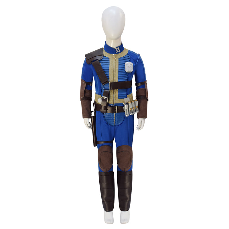 Kids Fallout Suit Vault 33 Suit Fallout Lucy Cosplay Costume Halloween Outfit - Image 2