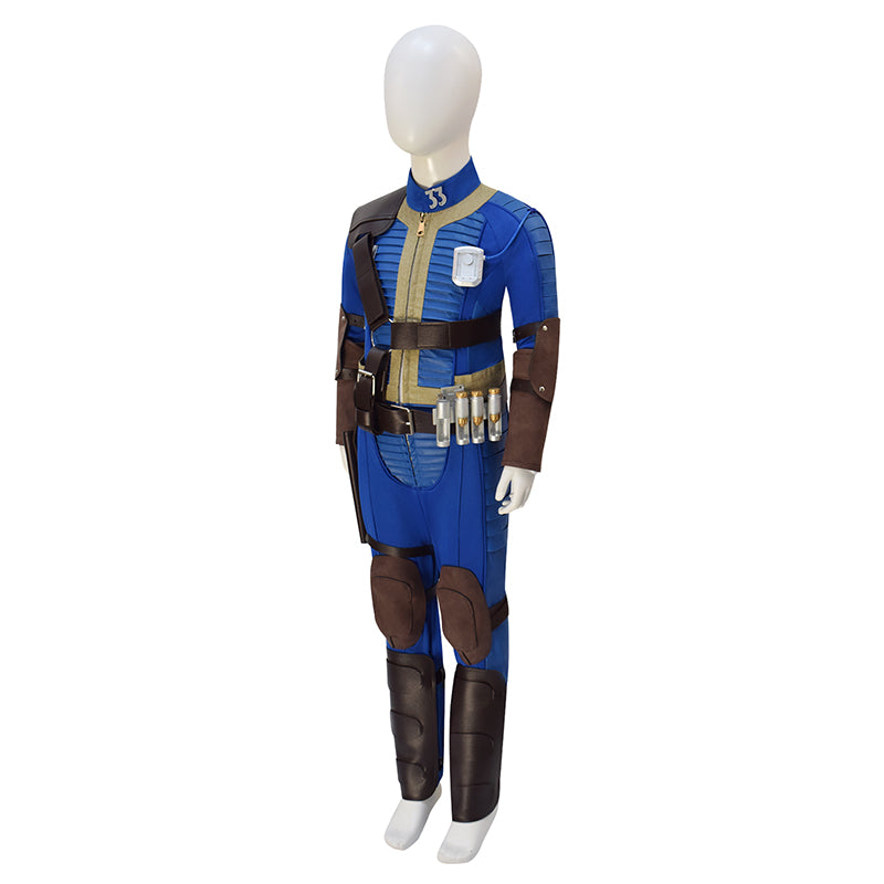 Kids Fallout Suit Vault 33 Suit Fallout Lucy Cosplay Costume Halloween Outfit - Image 4
