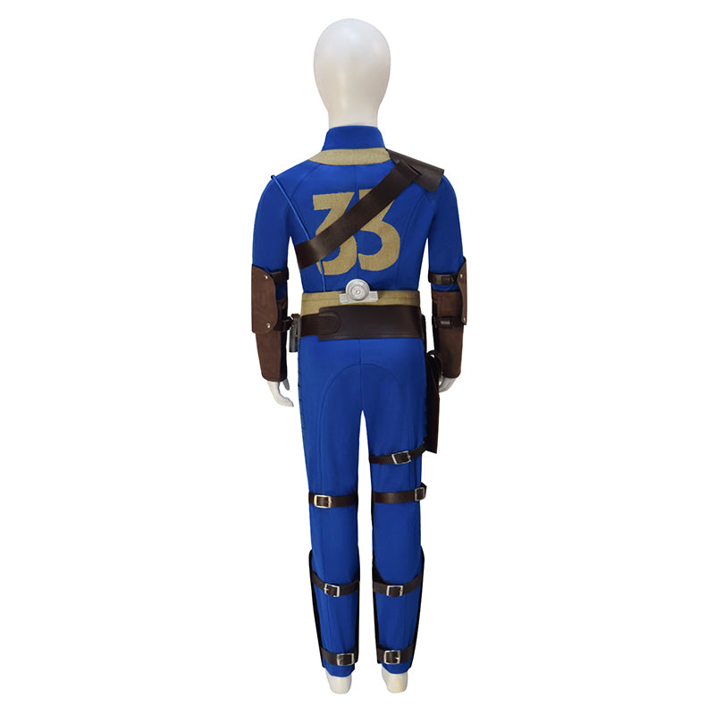 Kids Fallout Suit Vault 33 Suit Fallout Lucy Cosplay Costume Halloween Outfit - Image 5