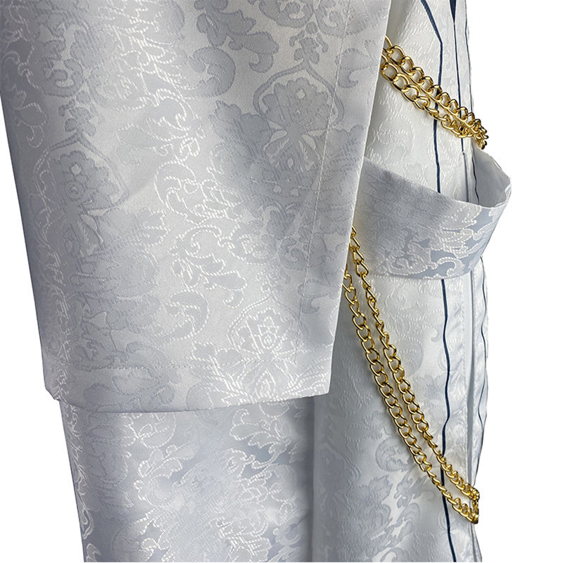 Genshin Impact Fatui Harbingers Cosplay Costumes Anime Japanese Suit Cloak Tartaglia Scarf - Image 9