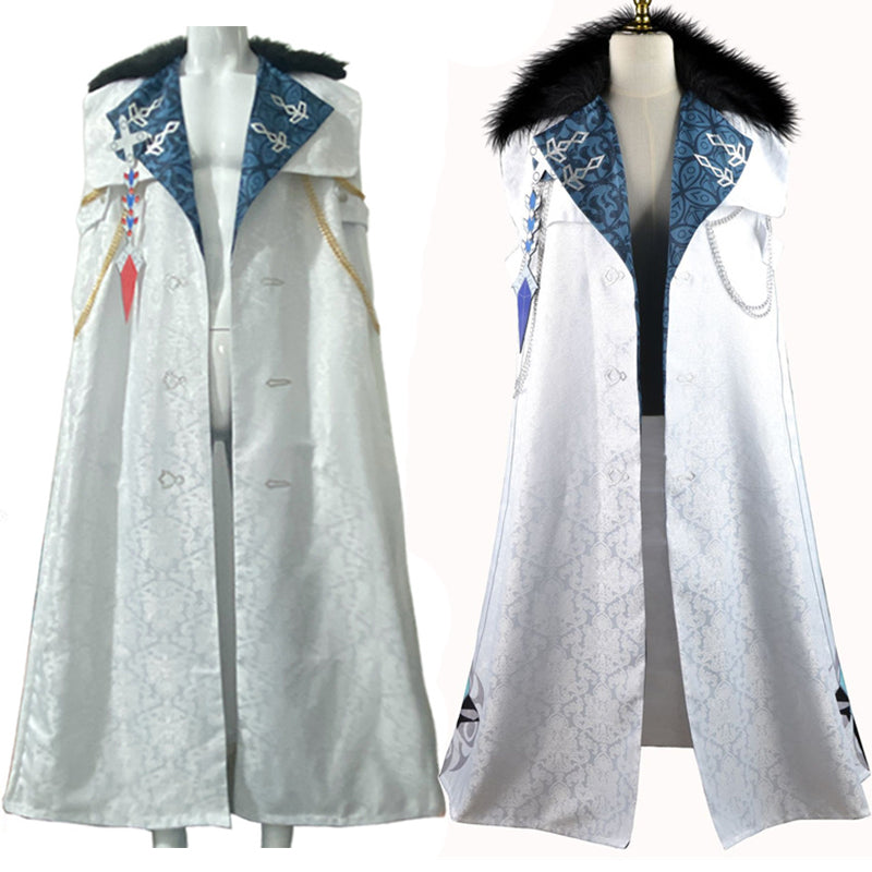 Genshin Impact Fatui Harbingers Cosplay Costumes Anime Japanese Suit Cloak Tartaglia Scarf