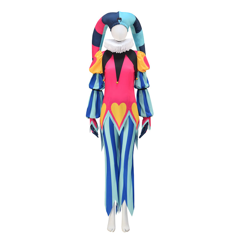 Helluva Boss Fizzarolli Cosplay Hazbin Hotel Costume Red Clown Suit with Headwear - Image 13