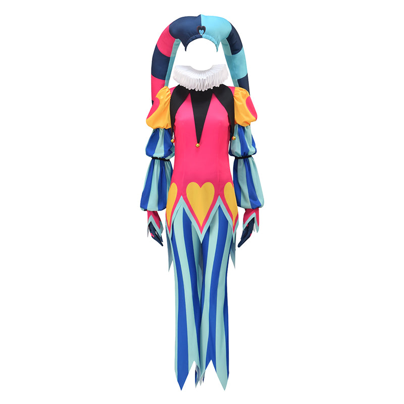 Helluva Boss Fizzarolli Cosplay Hazbin Hotel Costume Red Clown Suit with Headwear - Image 14