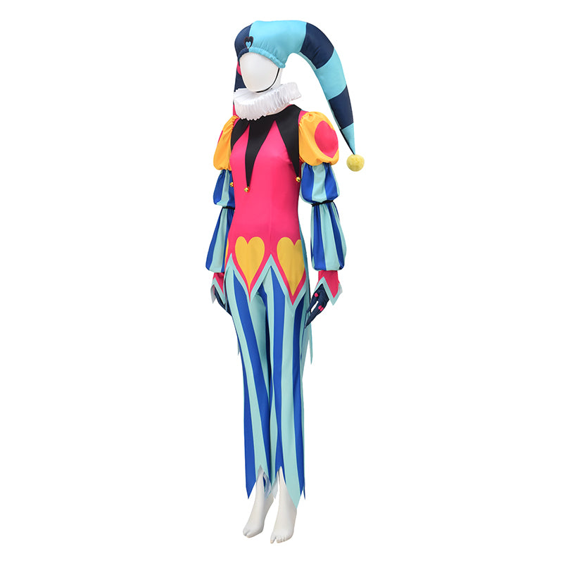 Helluva Boss Fizzarolli Cosplay Hazbin Hotel Costume Red Clown Suit with Headwear - Image 2