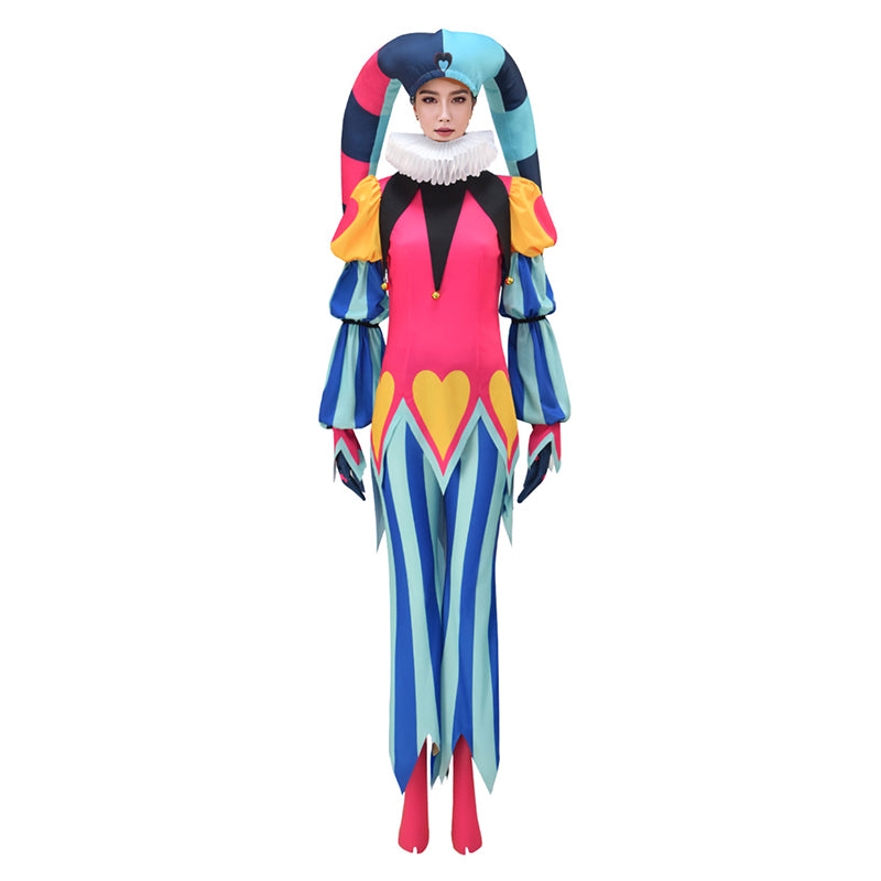 Helluva Boss Fizzarolli Cosplay Hazbin Hotel Costume Red Clown Suit with Headwear - Image 5