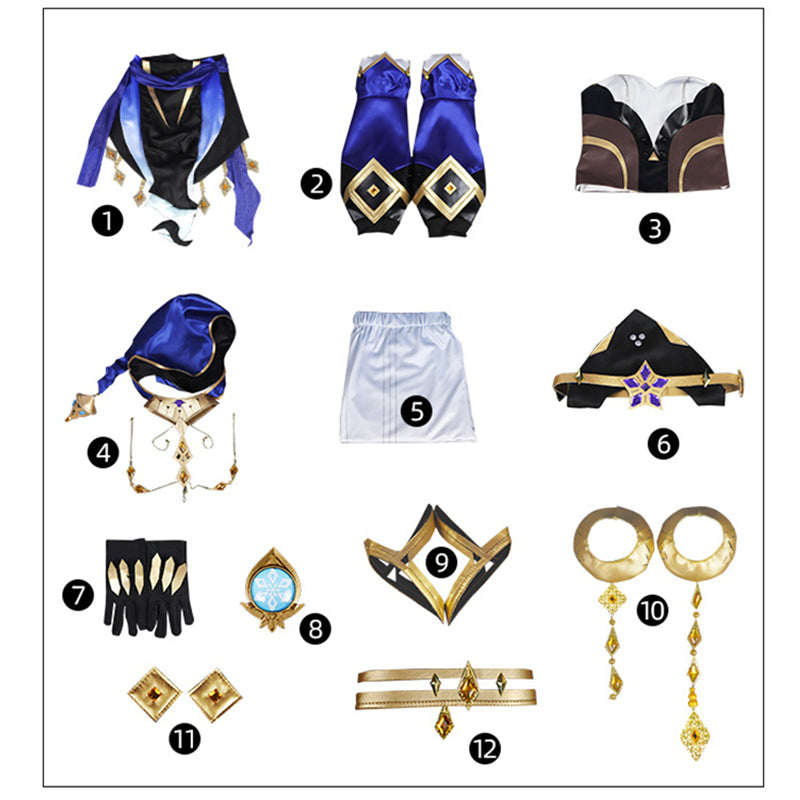 Genshin Impact Layla Cosplay Costume Anime The Mysterious Girl Dress Role Suit - Image 2