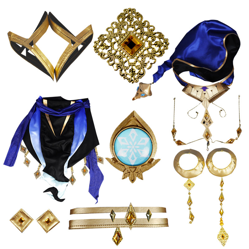Genshin Impact Layla Cosplay Costume Anime The Mysterious Girl Dress Role Suit - Image 5