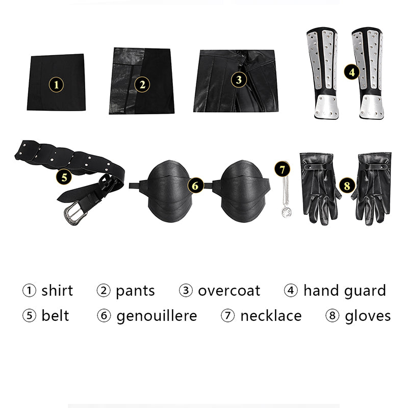 Geralt Costume The Witcher 3 Geralt of Rivia Cosplay Costume Halloween Carnival Suit - Image 9
