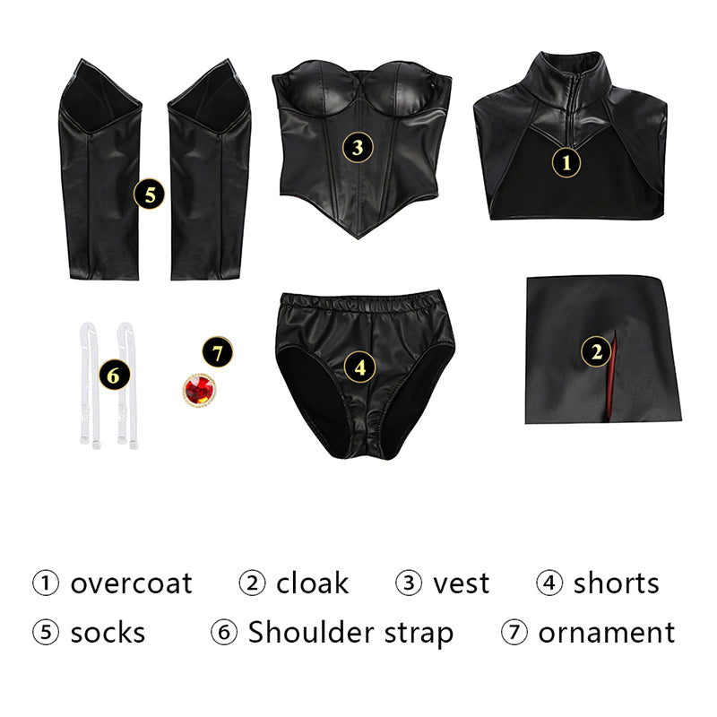 X-Men '97 Goblin Queen Cosplay Costumes Madelyne Pryor Black Bodysuit Cape Halloween Suit - Image 9