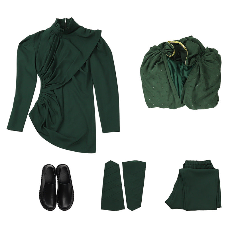 Loki God of Stories Cosplay Costume Loki Season 2 Green Suit Halloween Outfit - Image 13