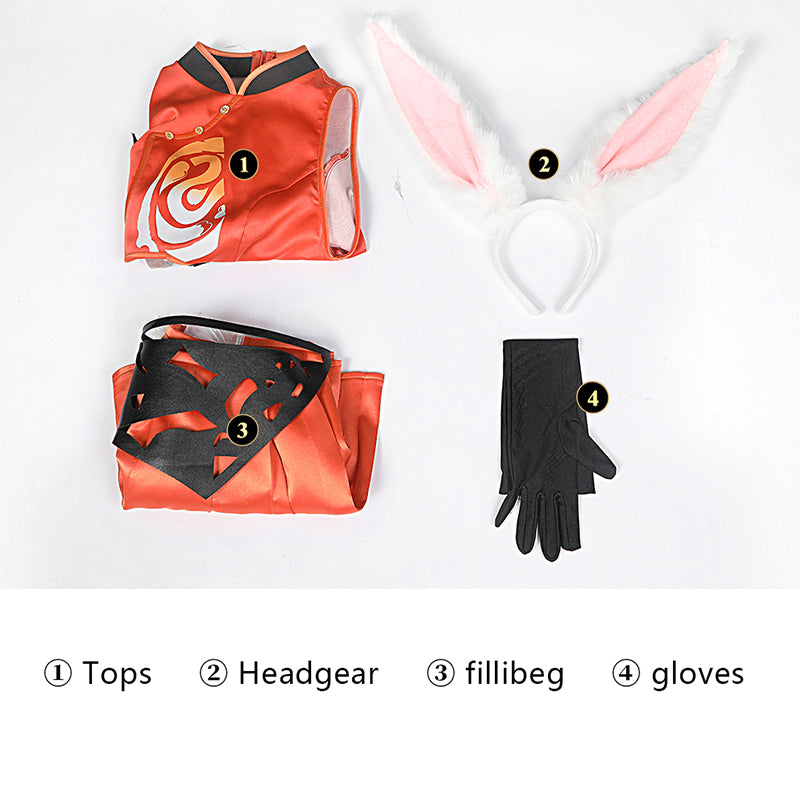 Honor of Kings Gongsun Li Costume Gameplay Rabbit Dress Chinese Dance Uniform - Image 8