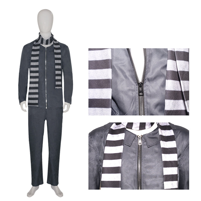 Despicable Me 3 Gru Cosplay Costume Halloween Carnival Suit - Image 5