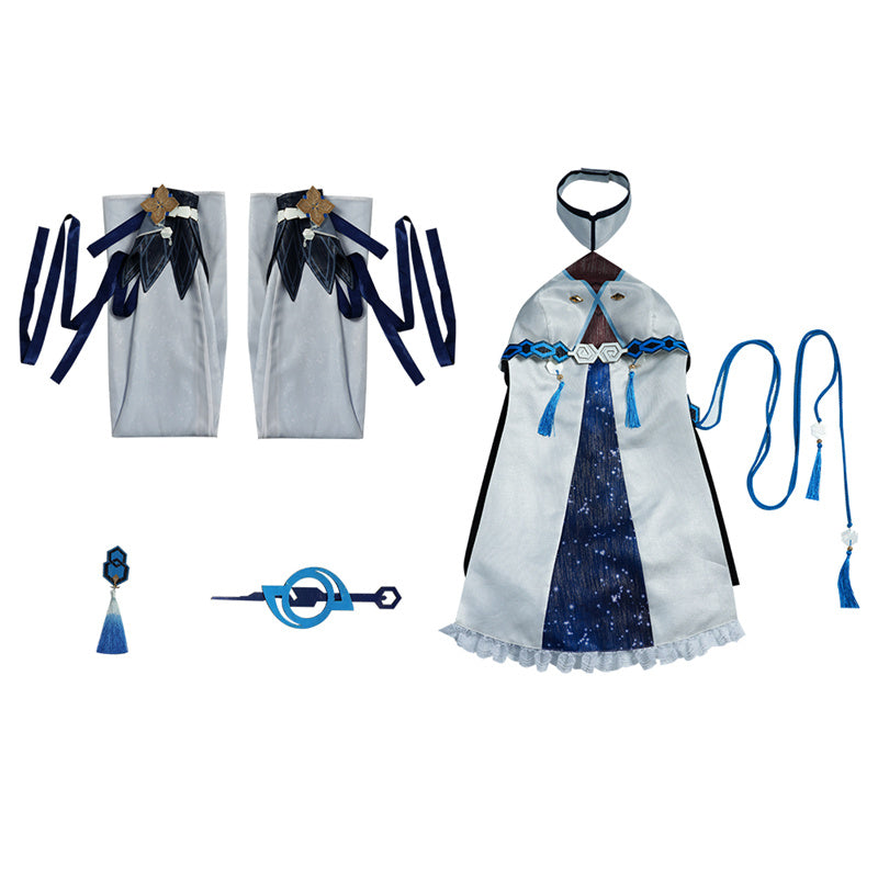 Genshin Impact GuiZhong Cosplay Costume Anime God of Dust Haagentus Dress Suit - Image 6