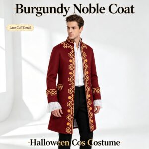 Halloween Medieval Court Men's Coat – Prince Coat Blue