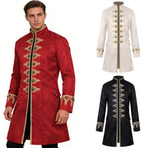 Steampunk Vintage Stand-Collar Men's Coat