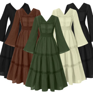 Halloween Bell-Sleeve Women's Dress