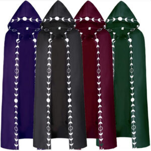 Halloween Renaissance Medieval Stage Costume – Print Cape Red