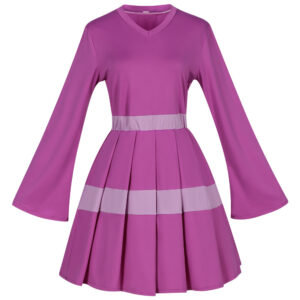 Medieval Women's Dress – Purple Pleated Dress