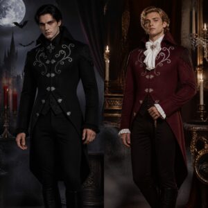 Halloween Medieval Punk Men's Tailcoat