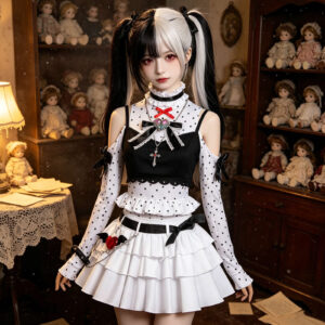 Game Black White Costume