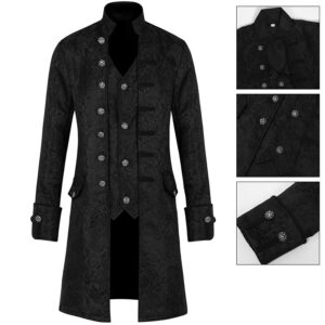 Medieval Vintage Men's Coat – Jacquard Layered