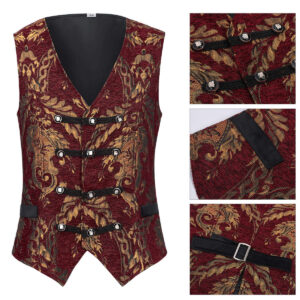 Medieval Gothic Court Men's Vest
