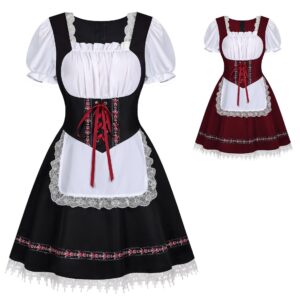Bavarian Oktoberfest Halloween Dress – Oktoberfest dirndl 22 black