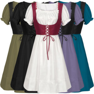 Victorian Steampunk Gothic Dress – 20230809 vest dress black