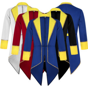 Halloween Medieval Punk Men's Tailcoat – Multicolor Tailcoat White