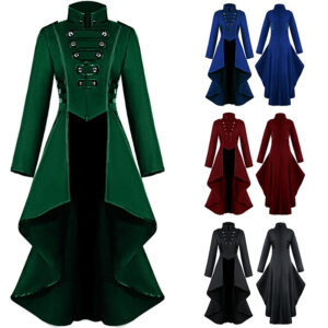 Halloween Medieval Gothic Coat – Black