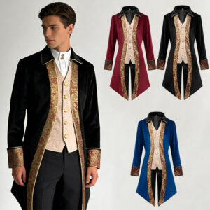 Victorian Medieval Gothic Men's Coat – Frock Coat Black
