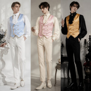 Halloween Victorian Steampunk Men's Vest – 2608181 vest pink