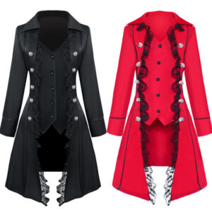 Halloween Medieval Vampire Women's Trench Coat