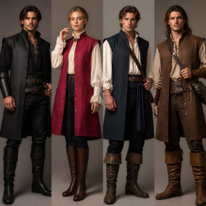 Halloween Renaissance Medieval Vest – 2607191 pirate vest 2 blue