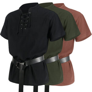 Renaissance Medieval Gothic Men's Shirt – Sleeve Black