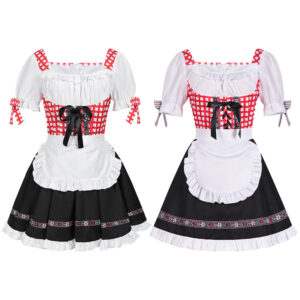Oktoberfest Bavarian Halloween Women's Set – 24613 Oktoberfest 1 red white plaid