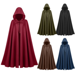 Halloween Medieval Dark Hooded Robe