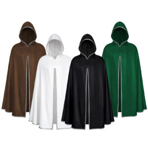 Halloween Renaissance Medieval Hooded Cloak – Viking Cape Green