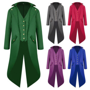 Halloween Medieval Vintage Men's Tailcoat – Green